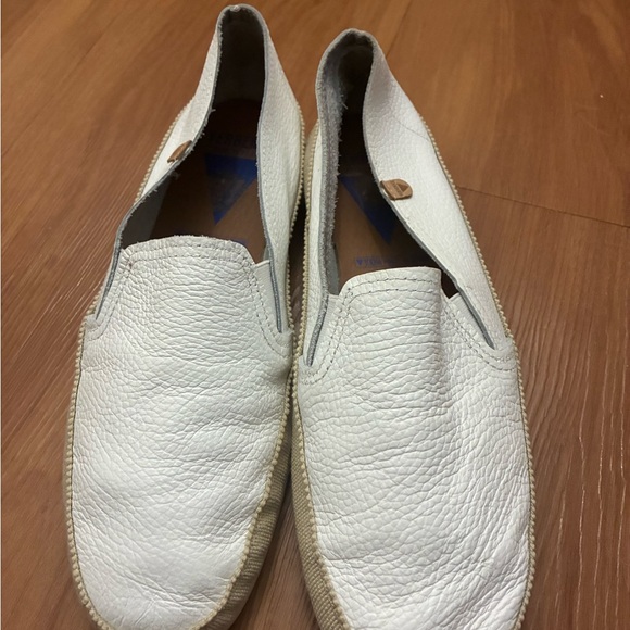 Verbenas Nuria ballerinas white leather slip on shoes made in Spain size 9 - Picture 2 of 7